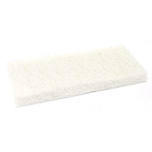 10 in. Scrubbing Pad, White - Light Duty, 20PK